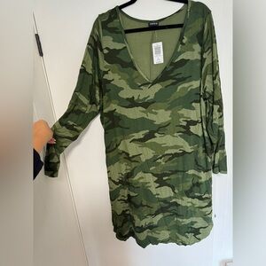 Plus size long sleeve dress